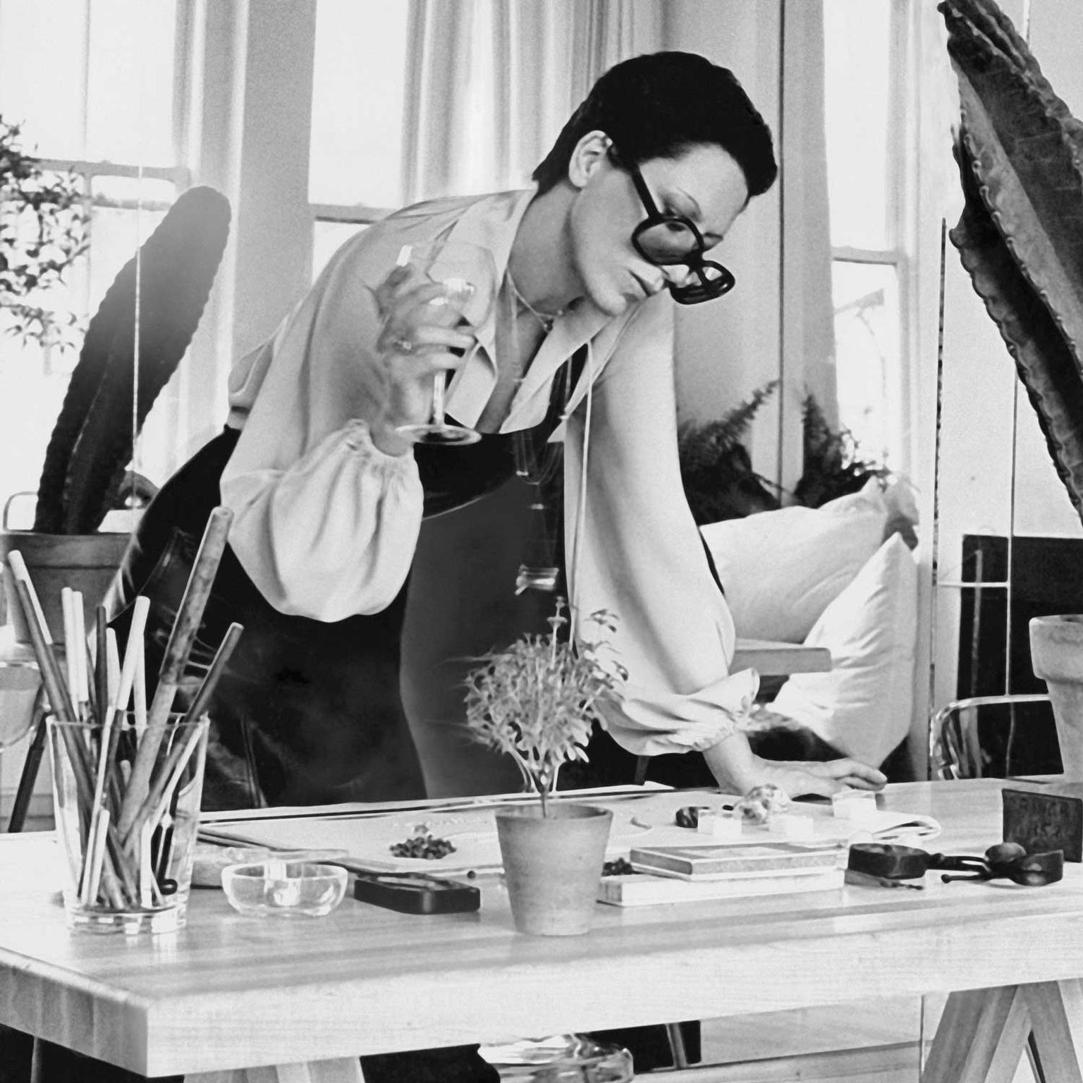 Portrait of Elsa Peretti in the design studio in 1974