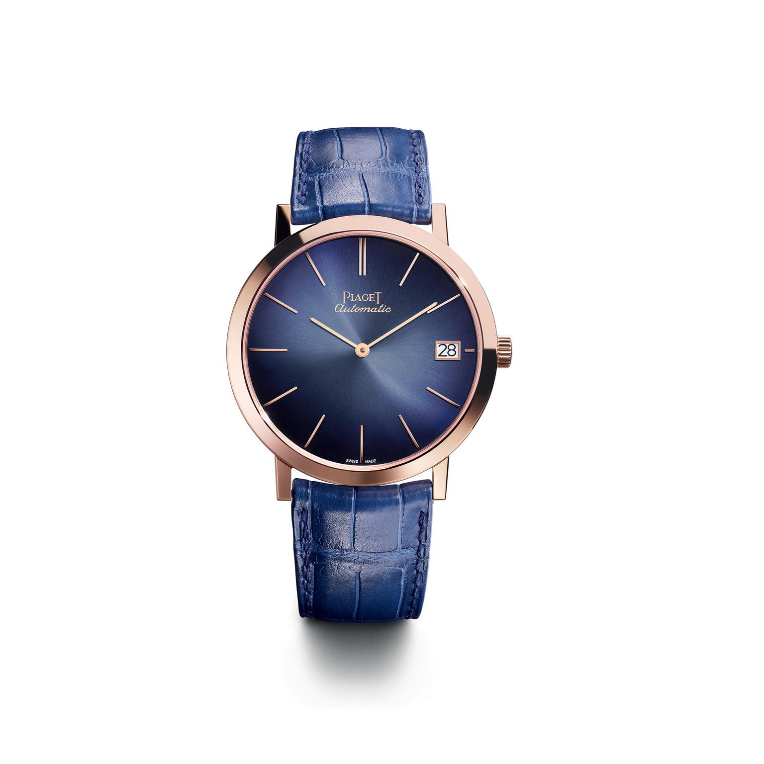 Piaget Altiplano 40mm with pink gold case and blue dial