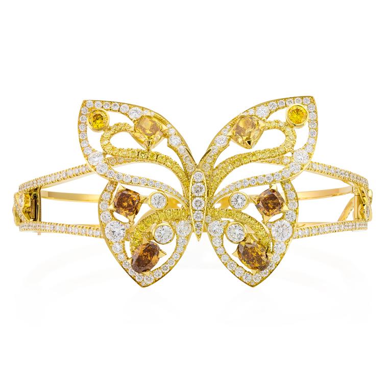 Boodles Papillon butterfly coloured diamond cuff