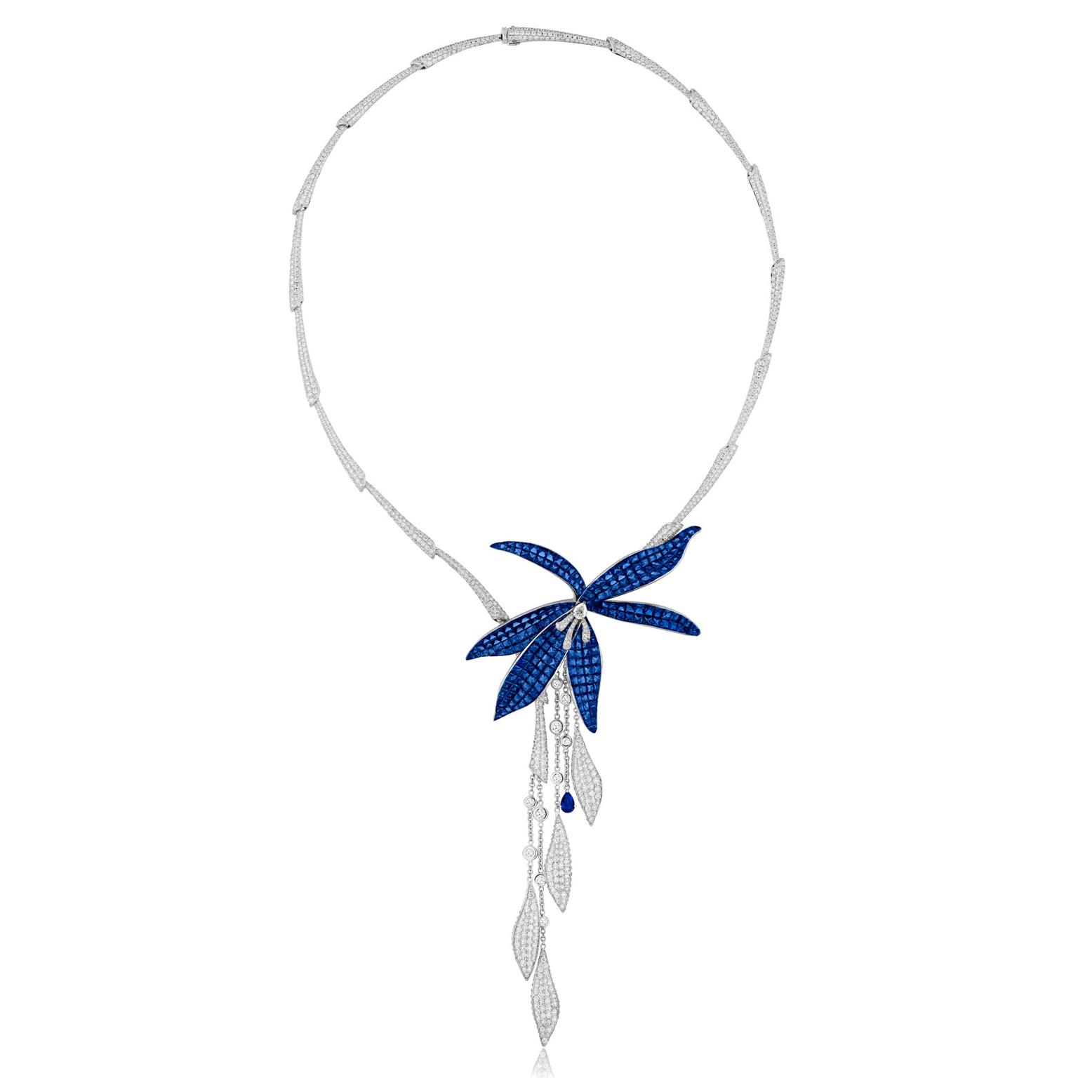 Stenzhorn Noble Ones wild orchid sapphire high jewellery necklace