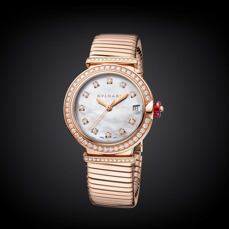 Lvcea Tubogas 33mm rose gold and diamond automatic 