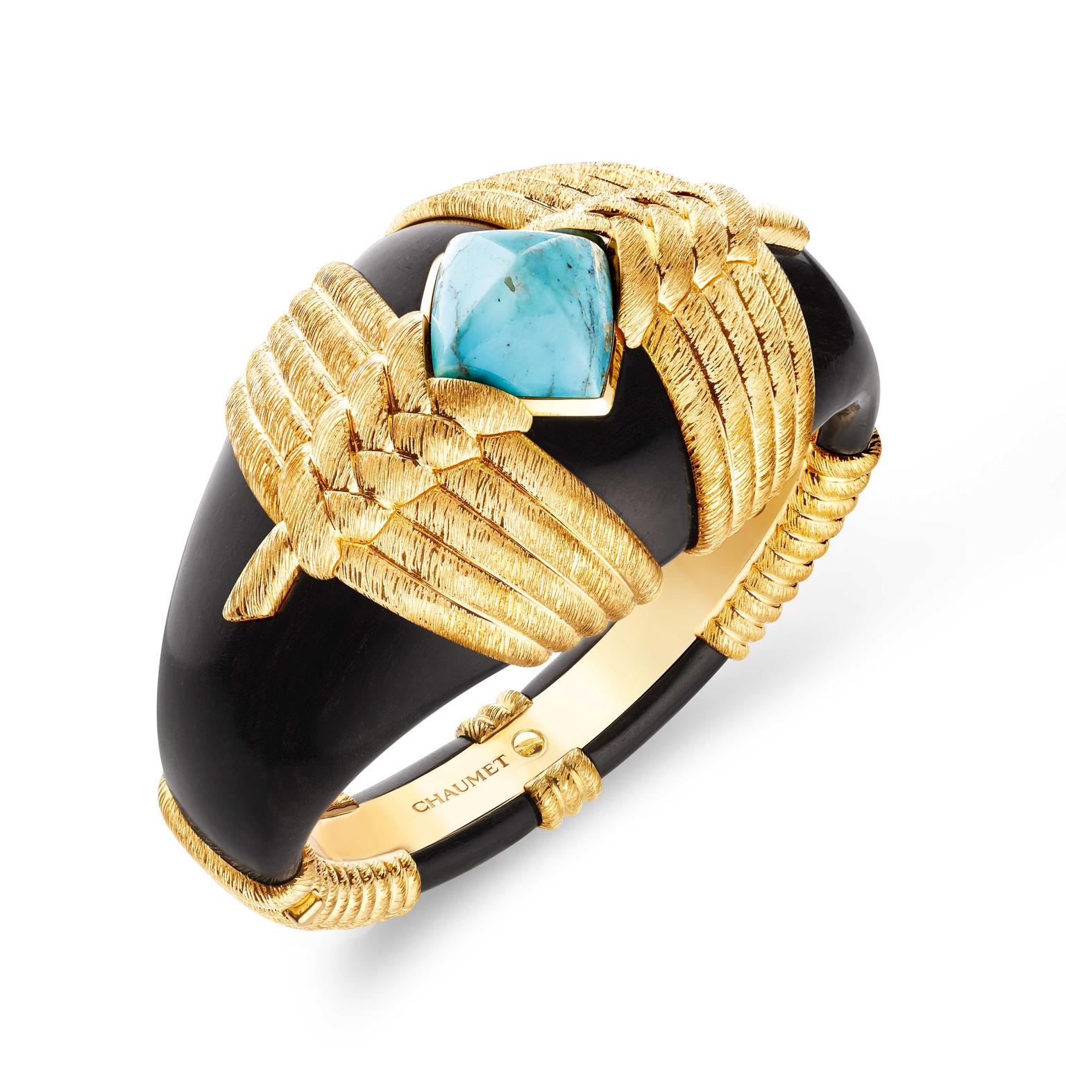 Les Mondes de Chaumet  Talismania bracelet in ebony and turquoise