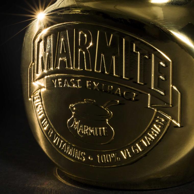 Close-up of Marmite Golden Jar