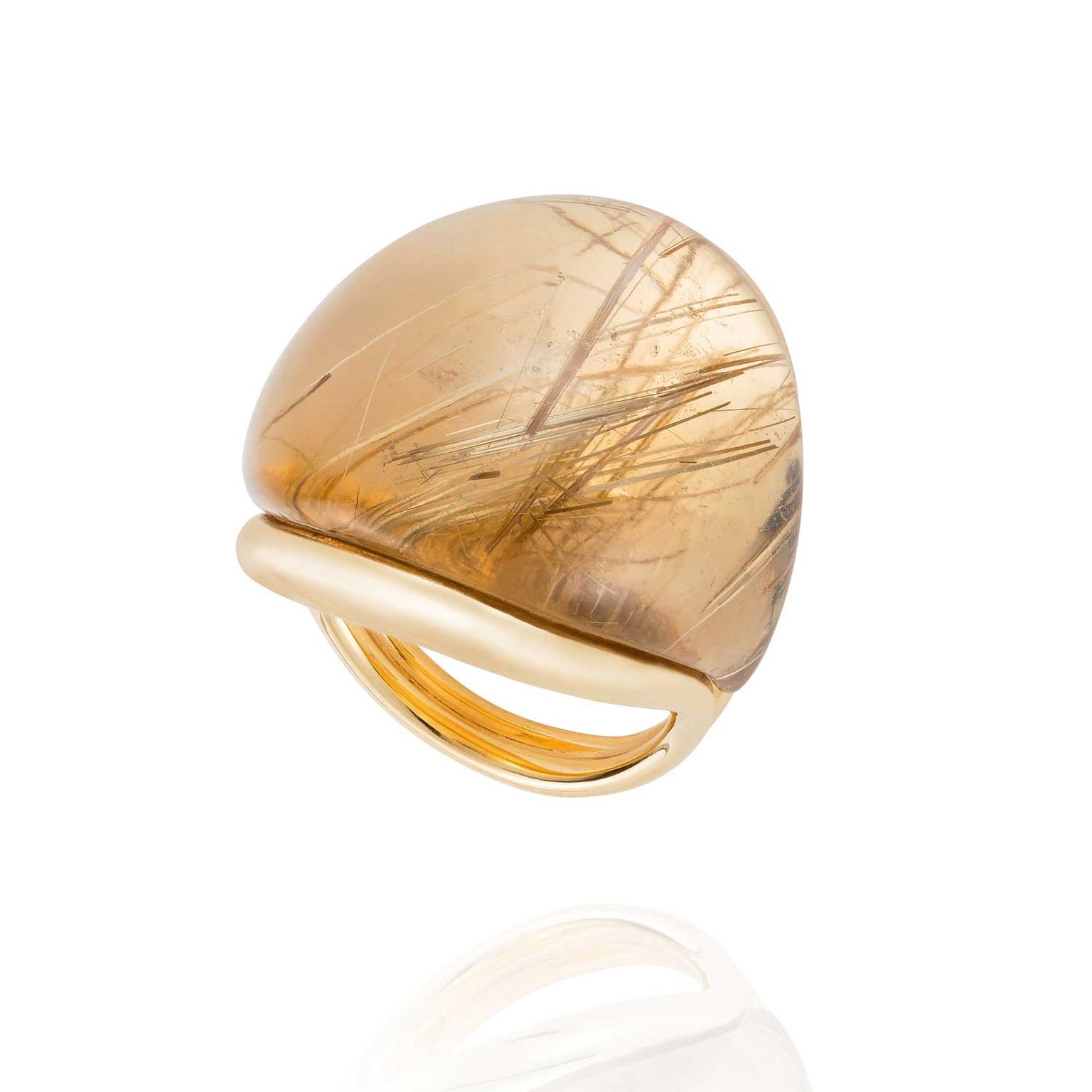 Fernando Jorge Parallel Rounded rutilated quartz ring