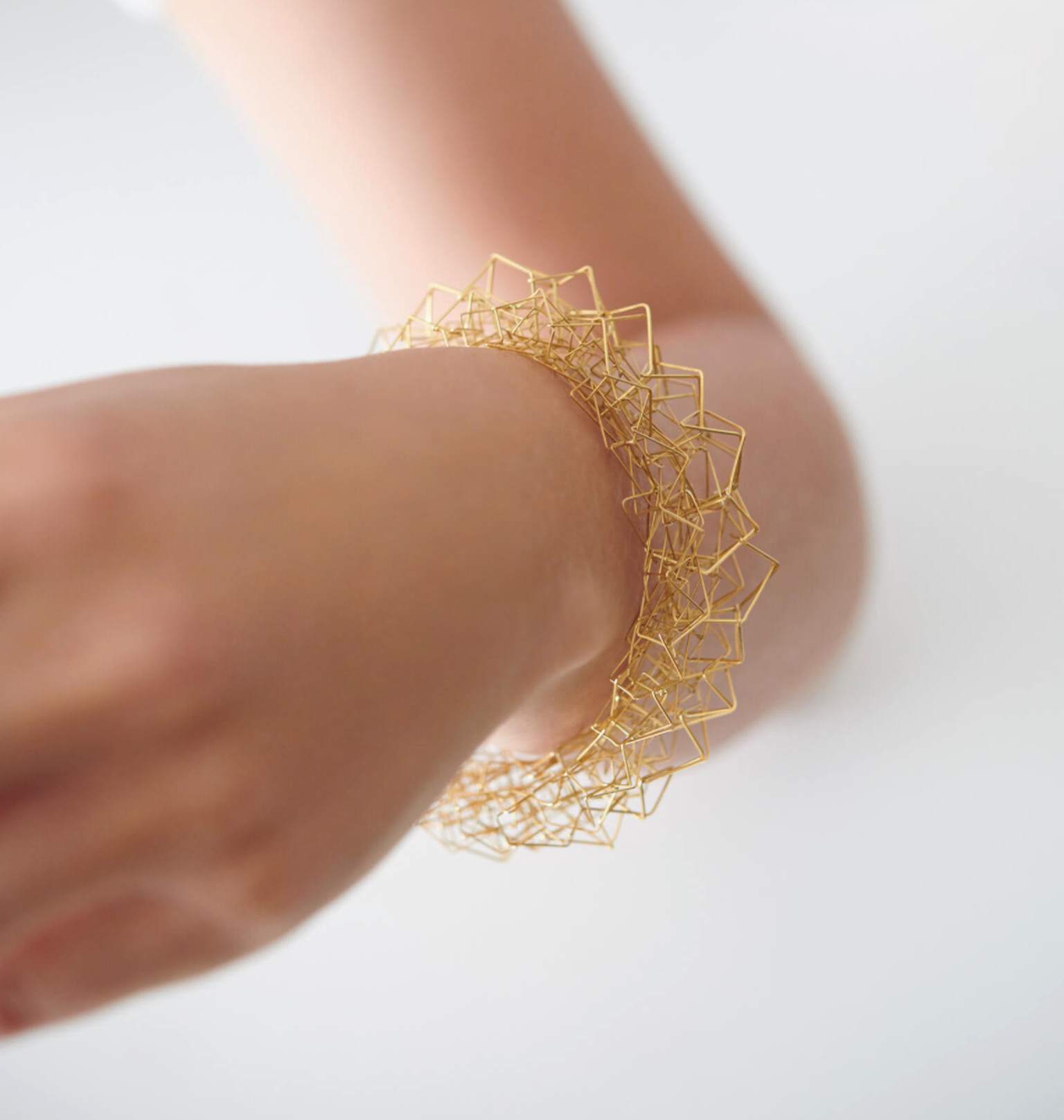 Formula X bracelet by Hermien Cassiers for Carpenters Workshop Gallery on model