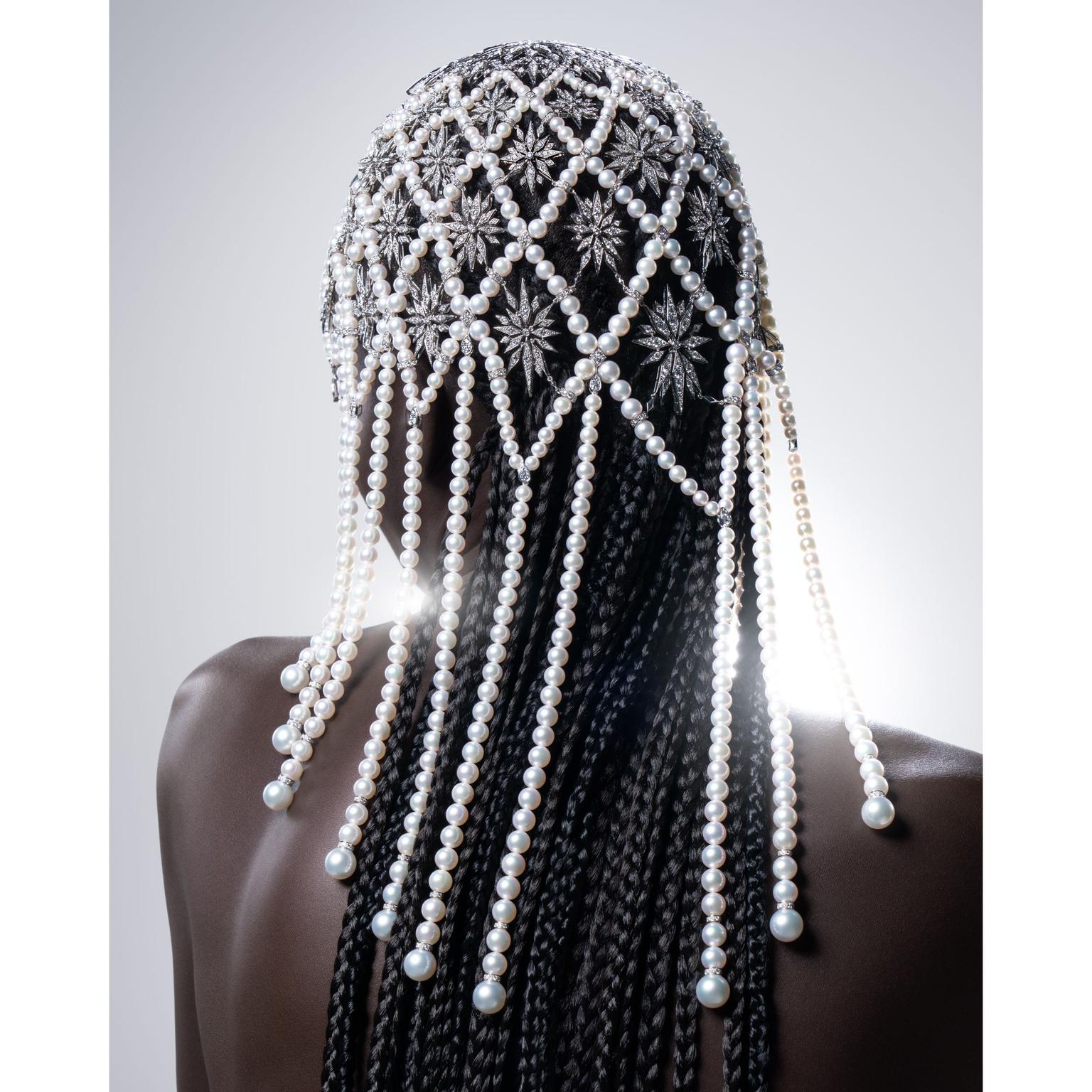“L'éclat Stellaire” head jewellery by Mikimoto
