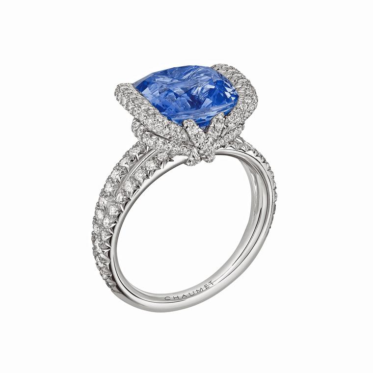 Chaumet high jewellery Liens ring with a 5.78ct Ceylon sapphire