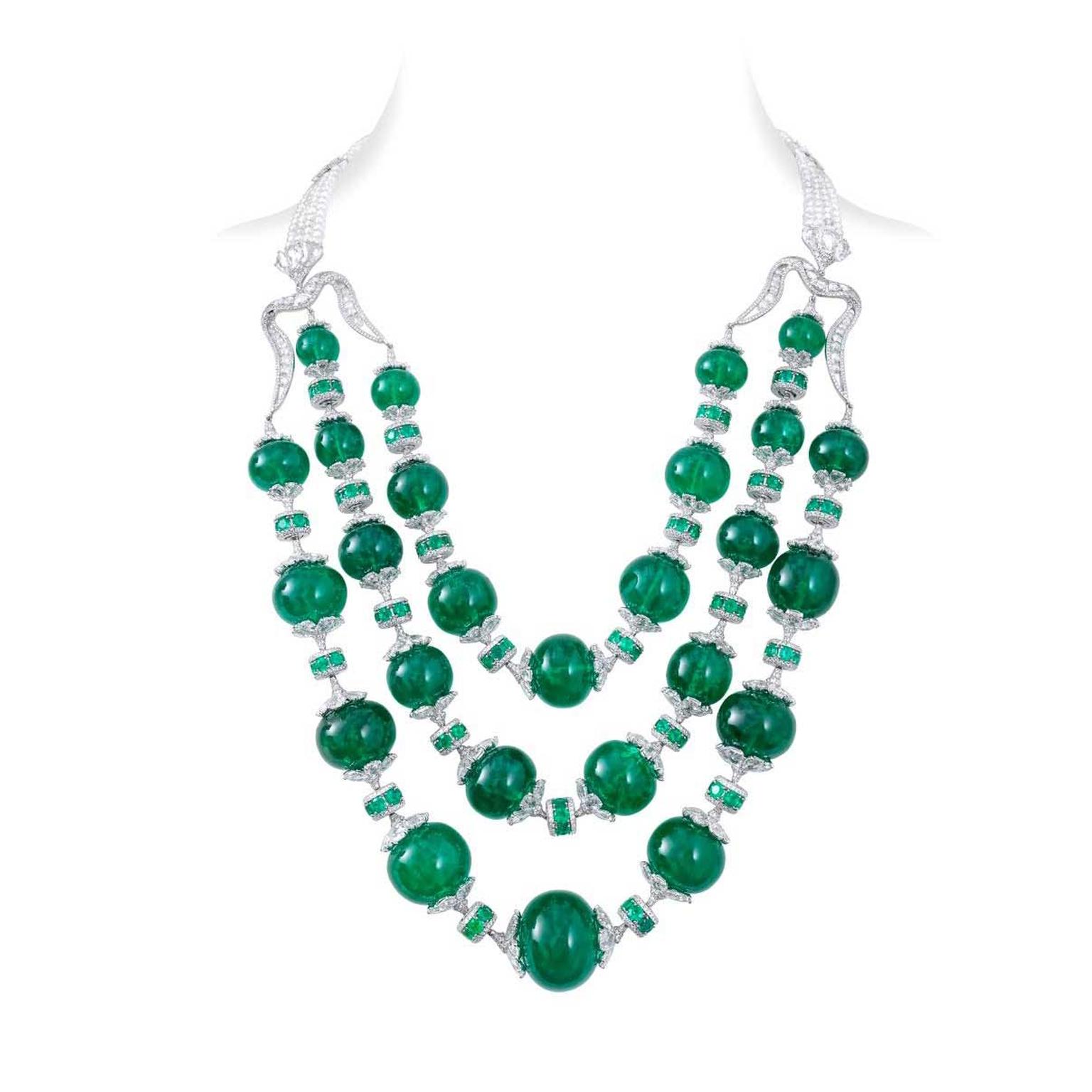 Nirav Modi emerald Maharani necklace
