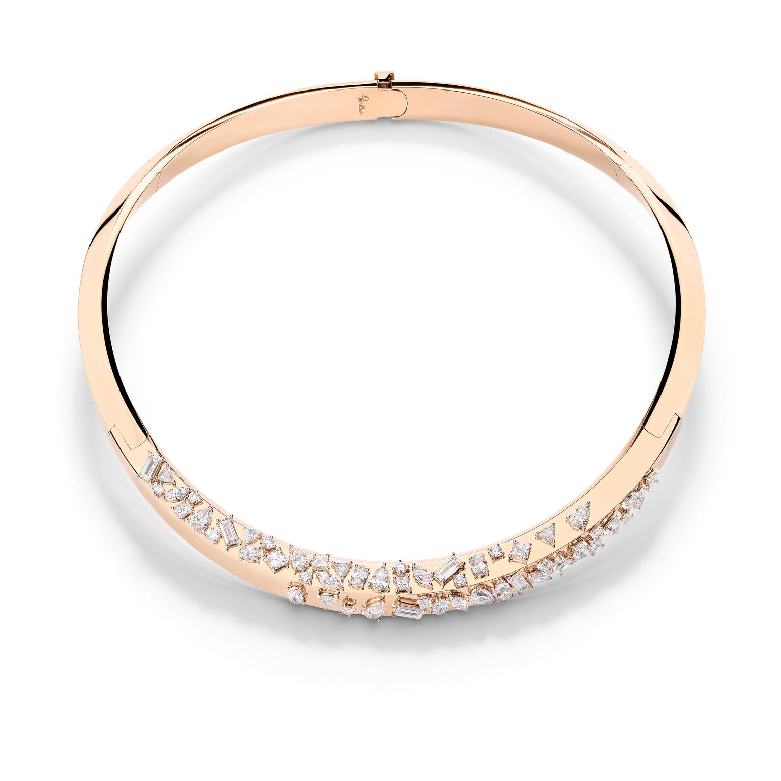 Terrazza Duomo Necklace in rose gold and diamonds by Pomellato