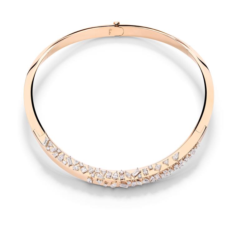 Terrazza Duomo Necklace in rose gold and diamonds by Pomellato