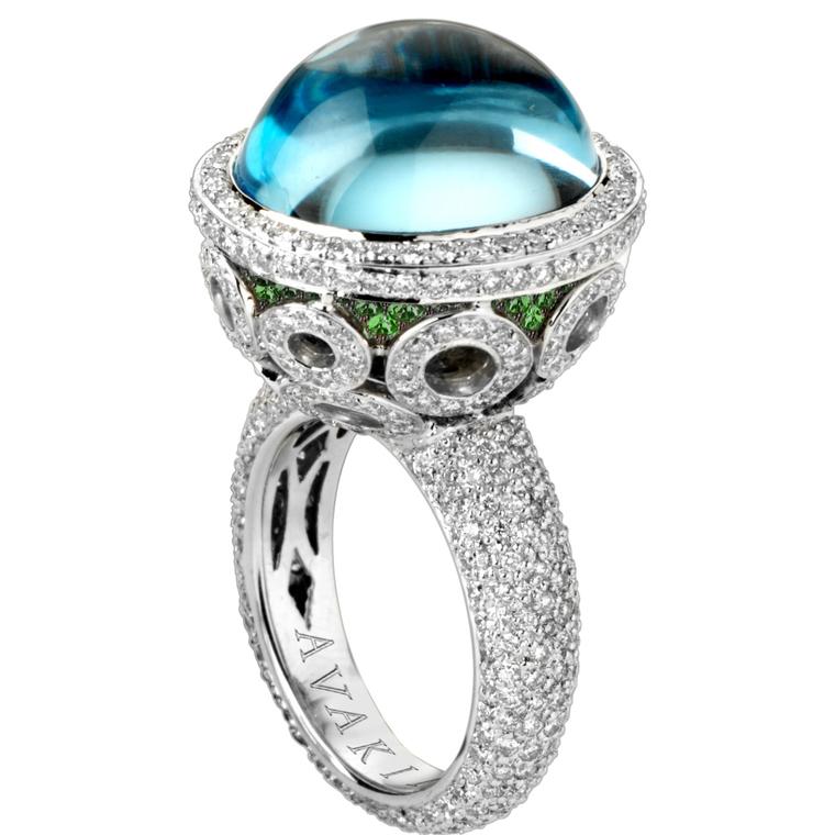 Avakian blue topaz Galaxy ring