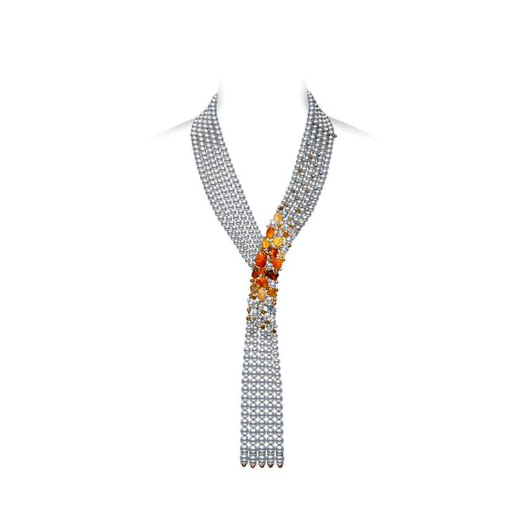 Mikimoto Passion Fire fire opals and diamonds necklace