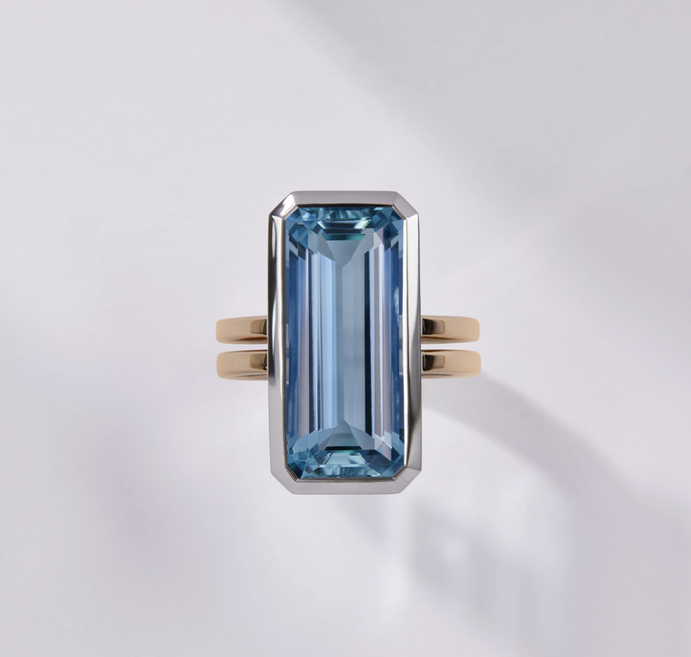 Aquamarine Westway Ring by Ming Jewellery