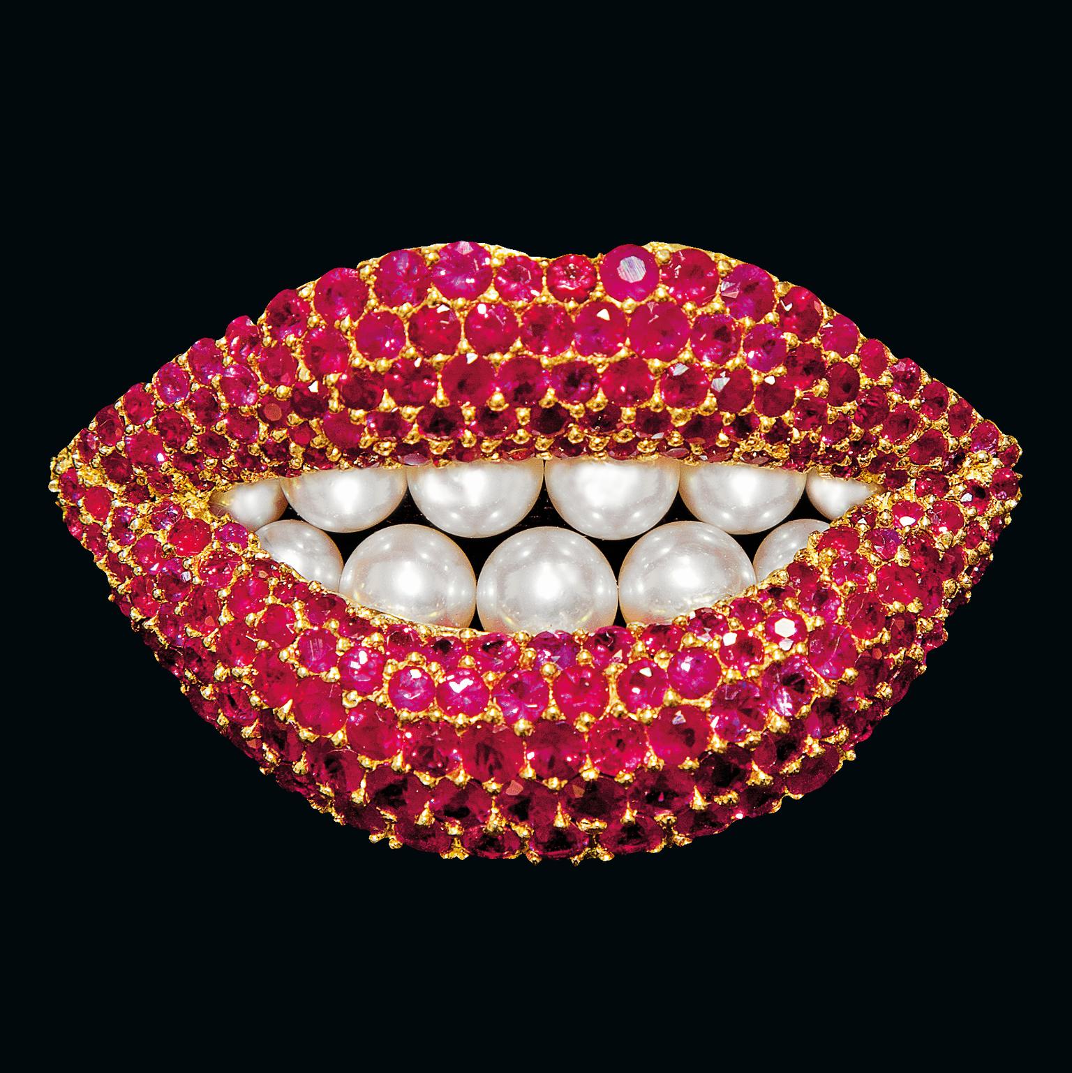 Salvador Dali Lips Brooch