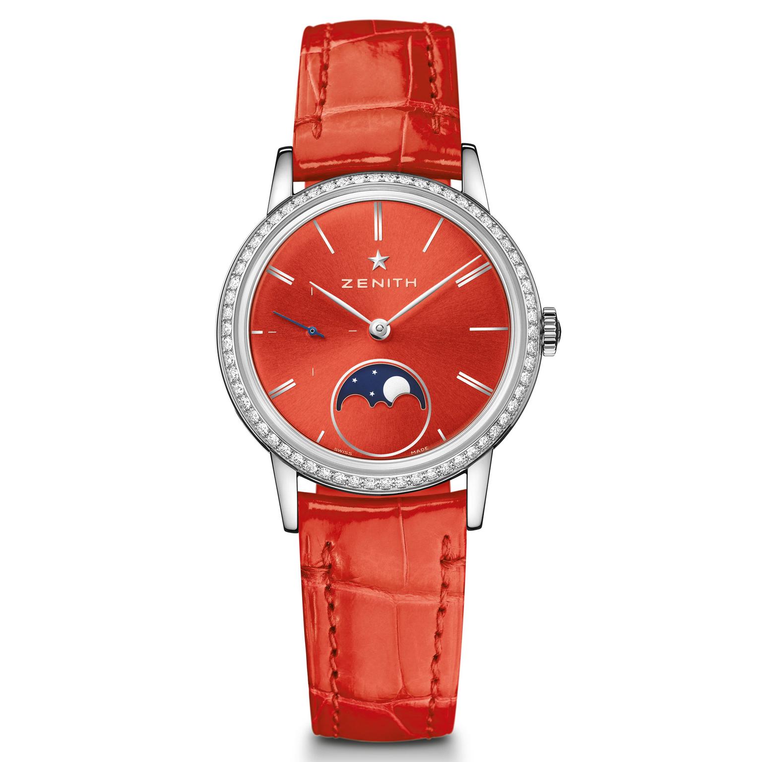 Zenith Elite Lady Moonphase red watch
