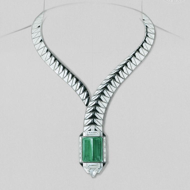 Cartier Opheis necklace front view