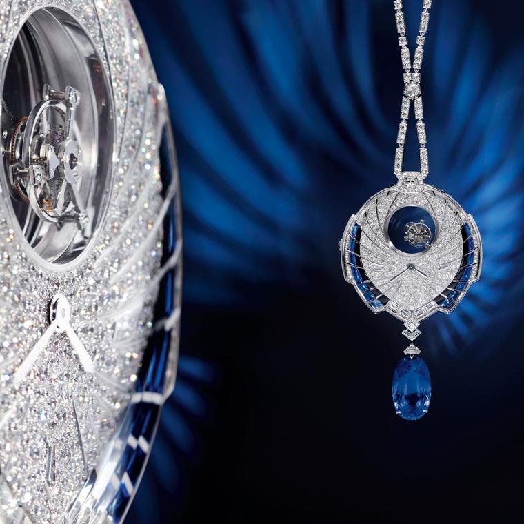 Tourbillon Mystérieux Azuré pendant watch