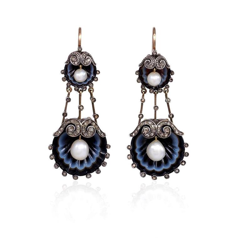 Kentshire antique agate earrings