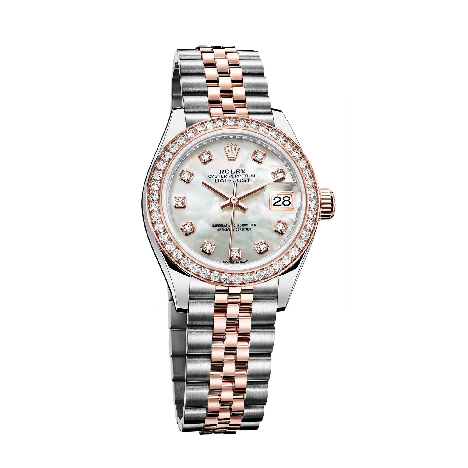 Rolex Lady Datejust 28mm watch in Everose gold and steel