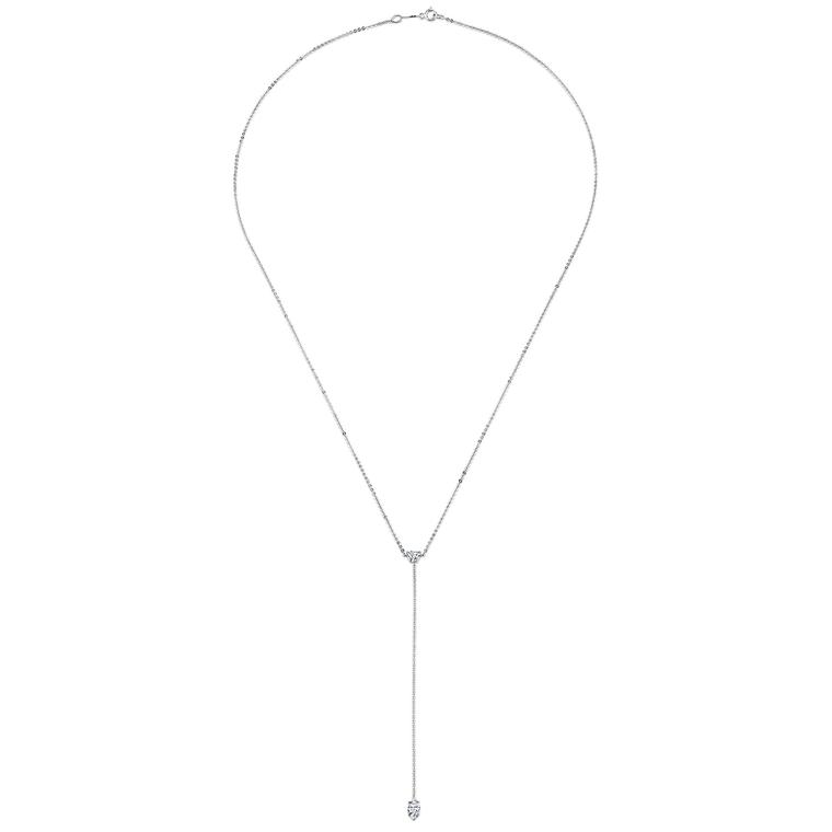 Anita Ko heart and marquis diamond lariat necklace