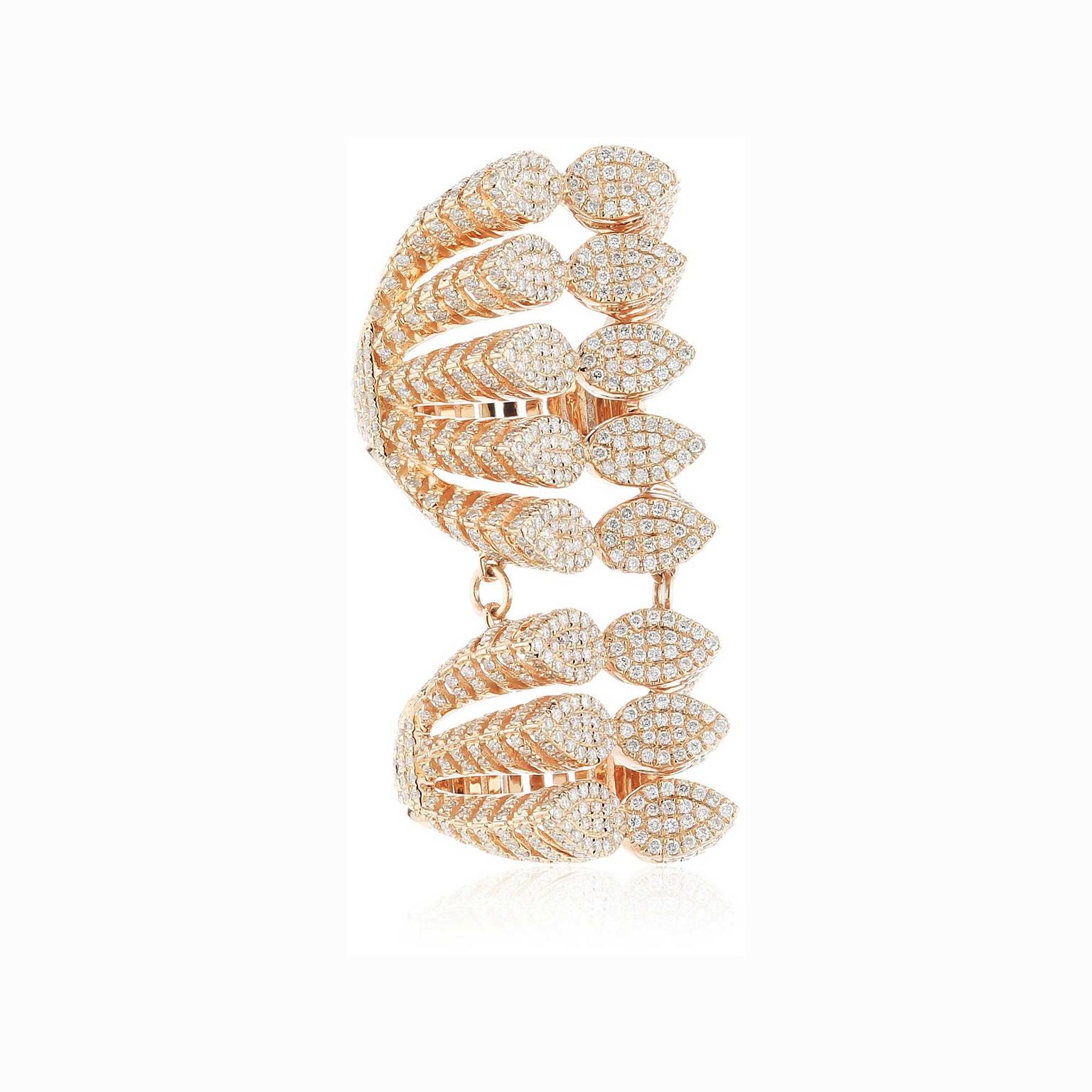 AS29 Spine 8 Branches diamond ring