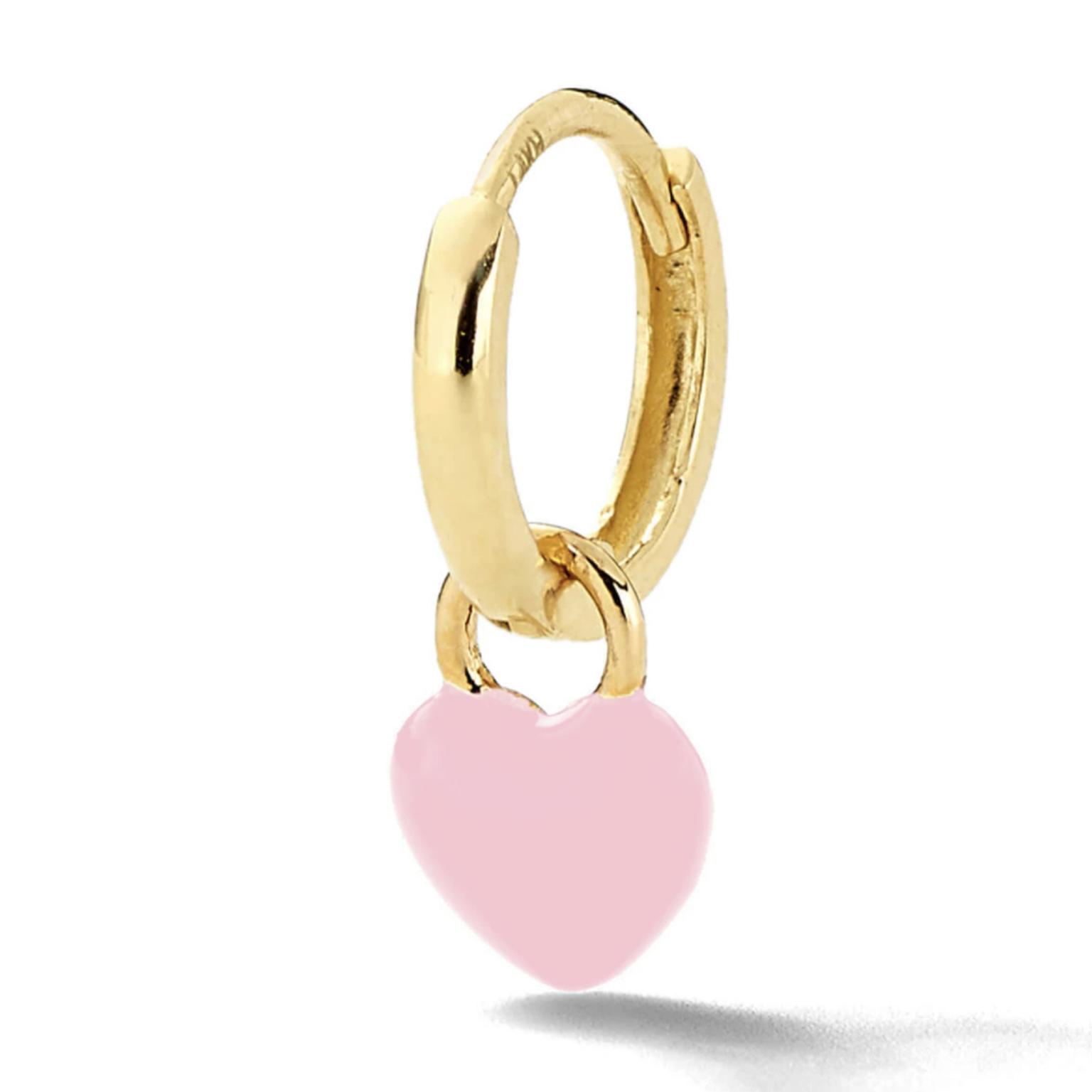 Heart enamel single earring by Alison Lou