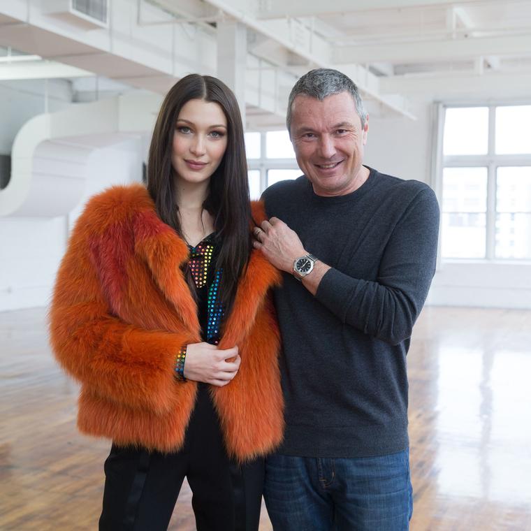 Bella Hadid and Jean-Christophe Babin CEO of Bulgari