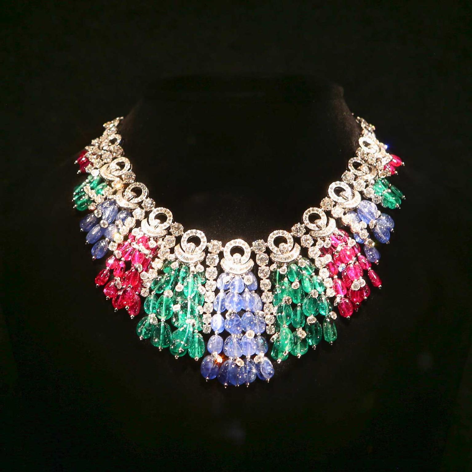 Bulgari multi coloured gemstone necklace from a private