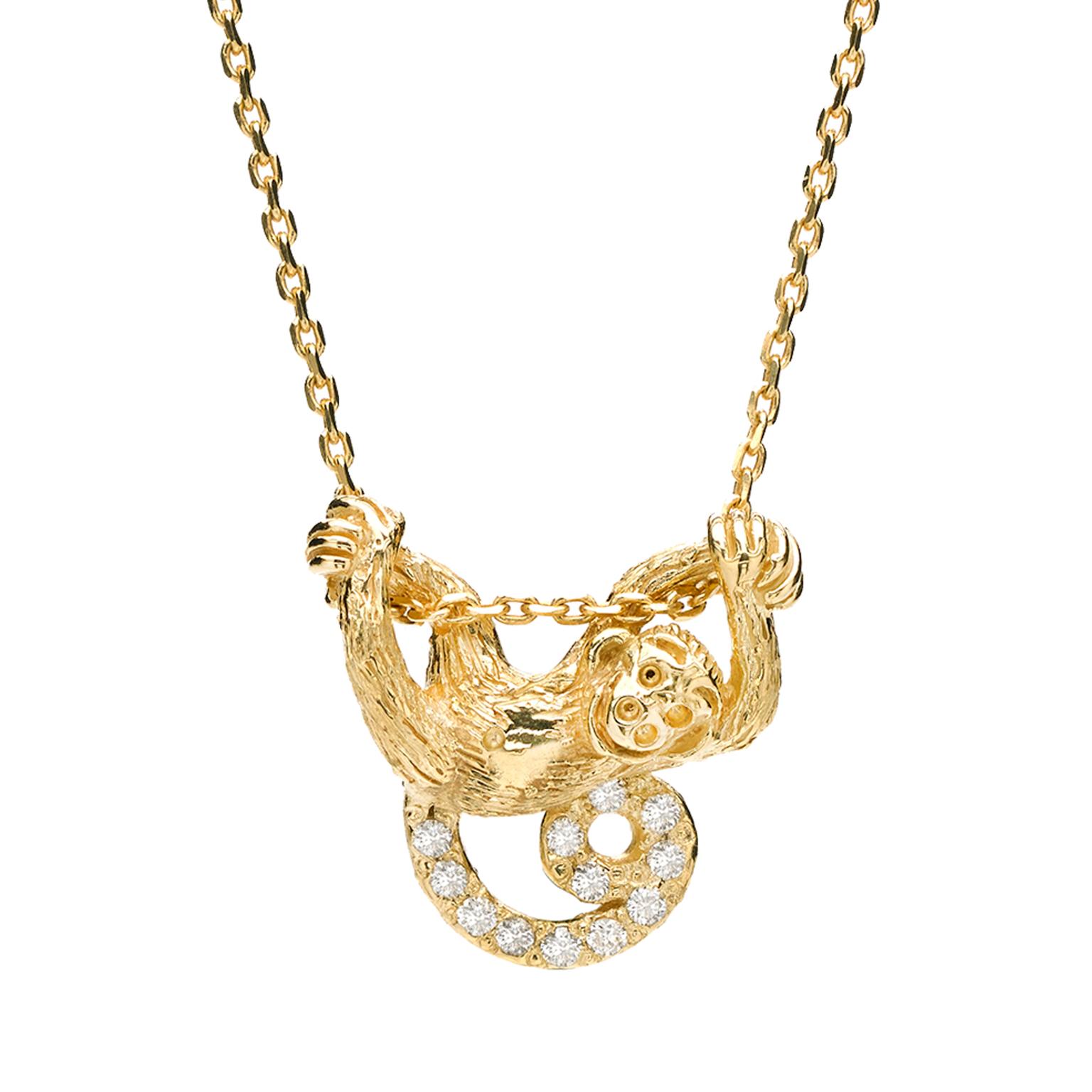 Elizabeth Showers monkey pendant