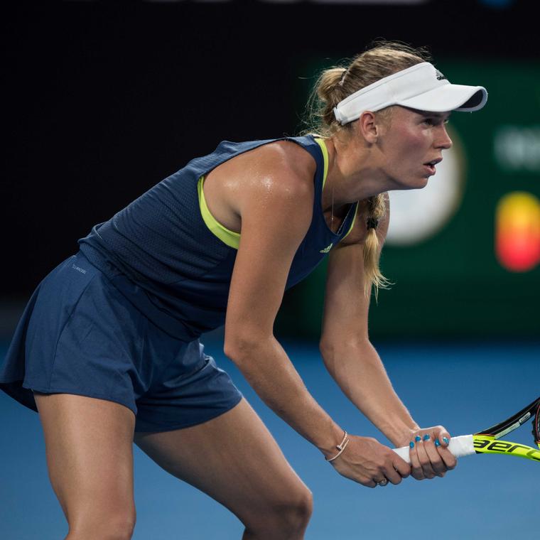 Caroline Wozniacki in the Australian Open womens finals