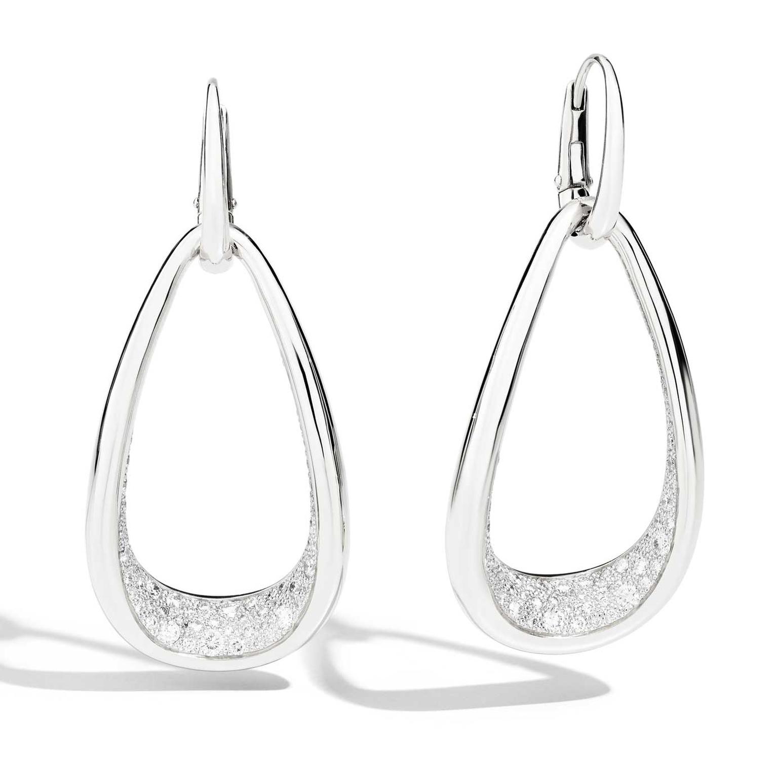 Pomellato Fantina earrings in white gold and diamonds
