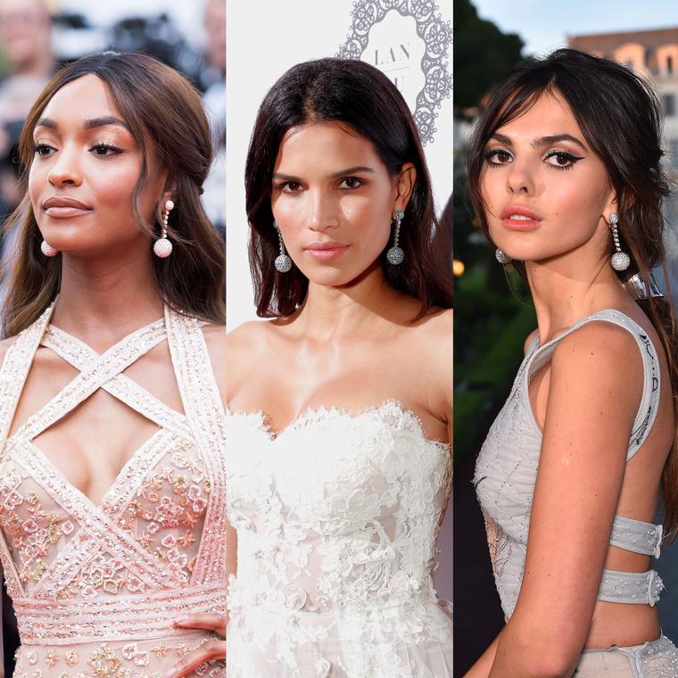 Jourdan Dunn, Raica Oliveira and Doina Ciobanu wear the same de GRISOGONO Boule earrings on the Cannes Film Festival red carpet