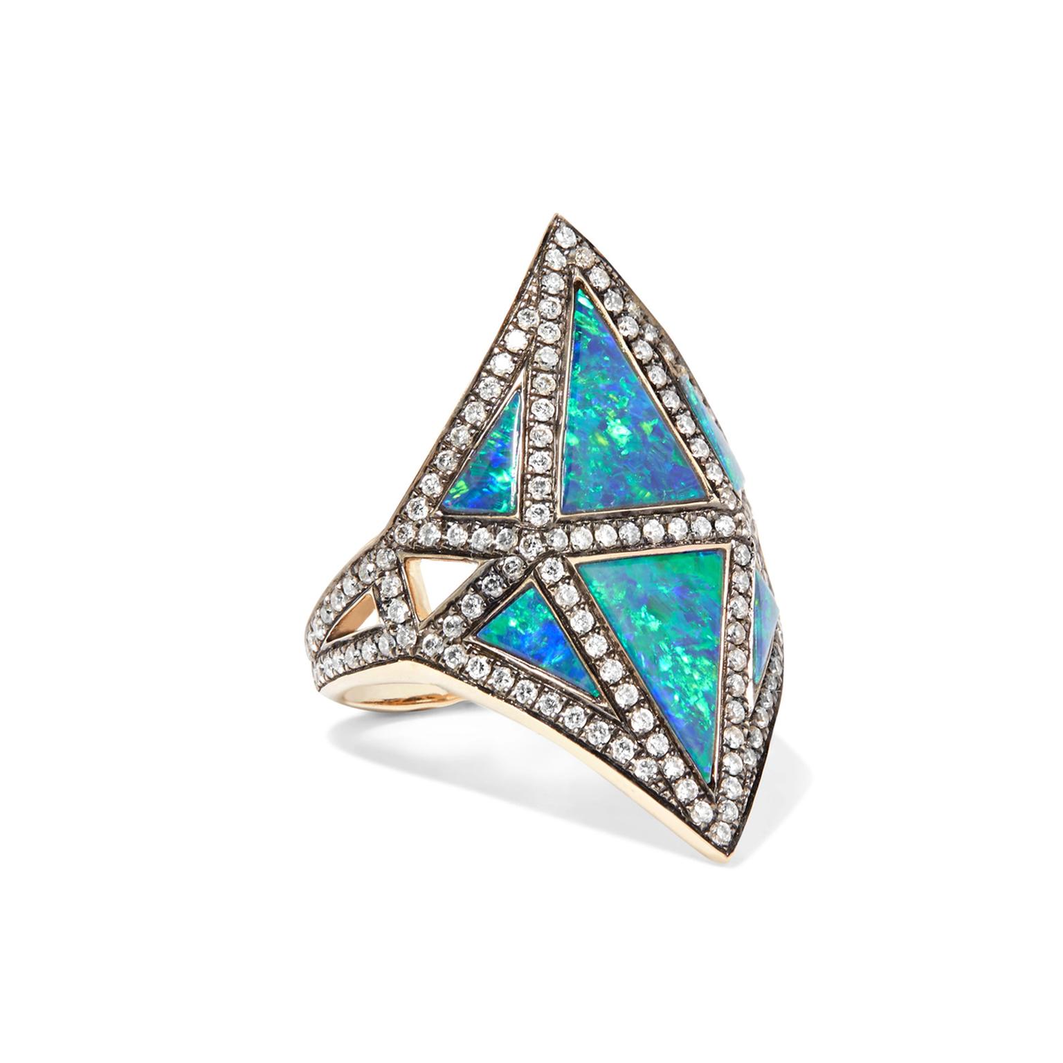 Noor Fares Nellum black opal ring