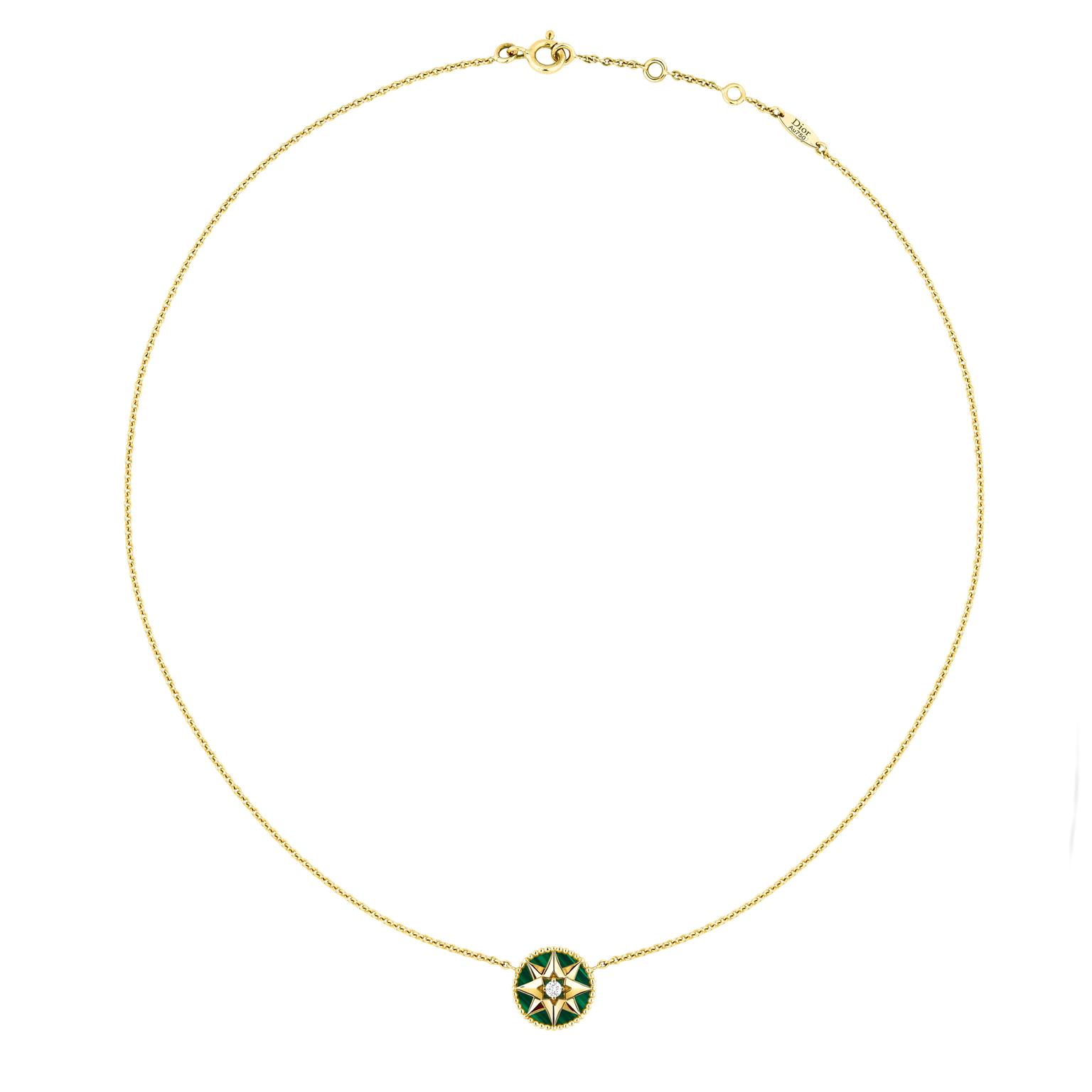 Dior Rose des Vents malachite necklace