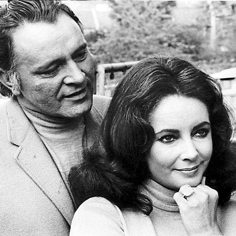 Beth Bernstein book p67 Richard Burton and Elizabeth Taylor wearing Krupp diamond ring