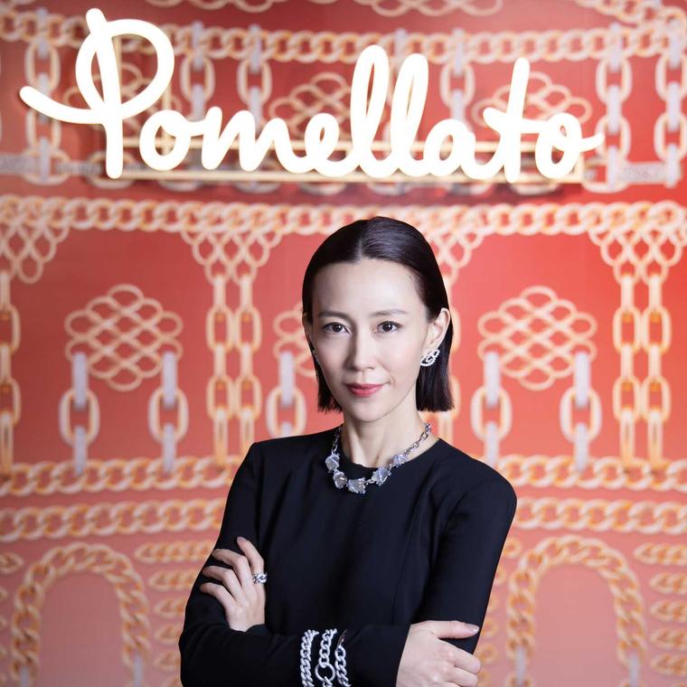 Actress Yoshino Kimura at Pomellato Tokyo exhibition opening