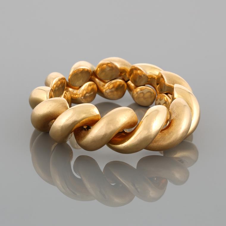 Vintage gold bracelet, Belgium circa 1945