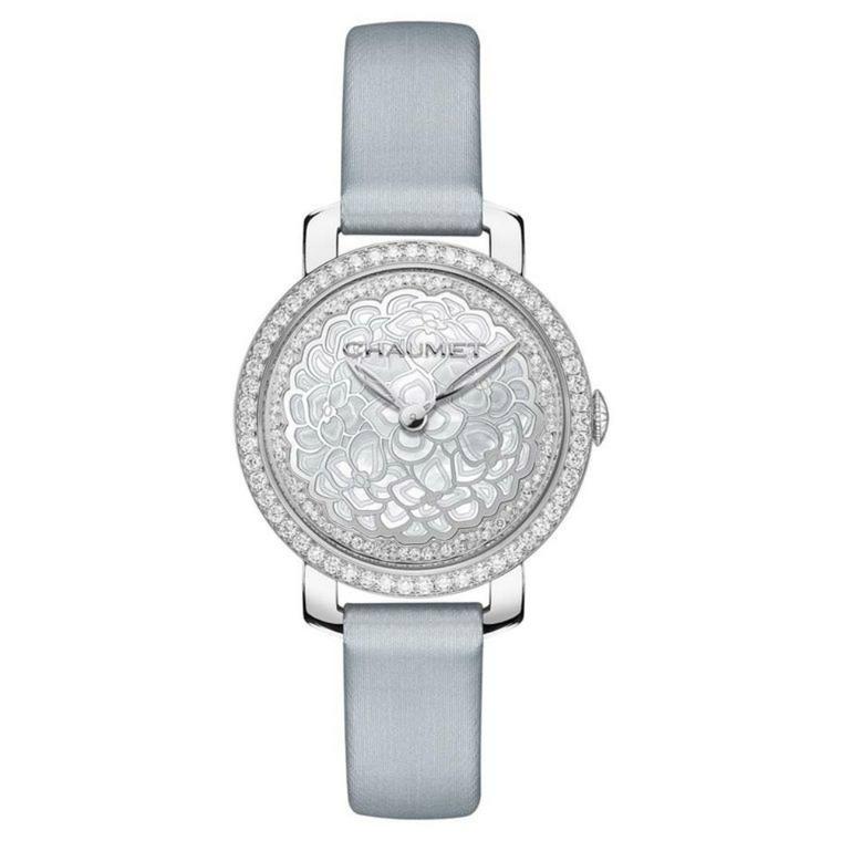Chaumet Hortensia watch with a mother-of-pearl dial