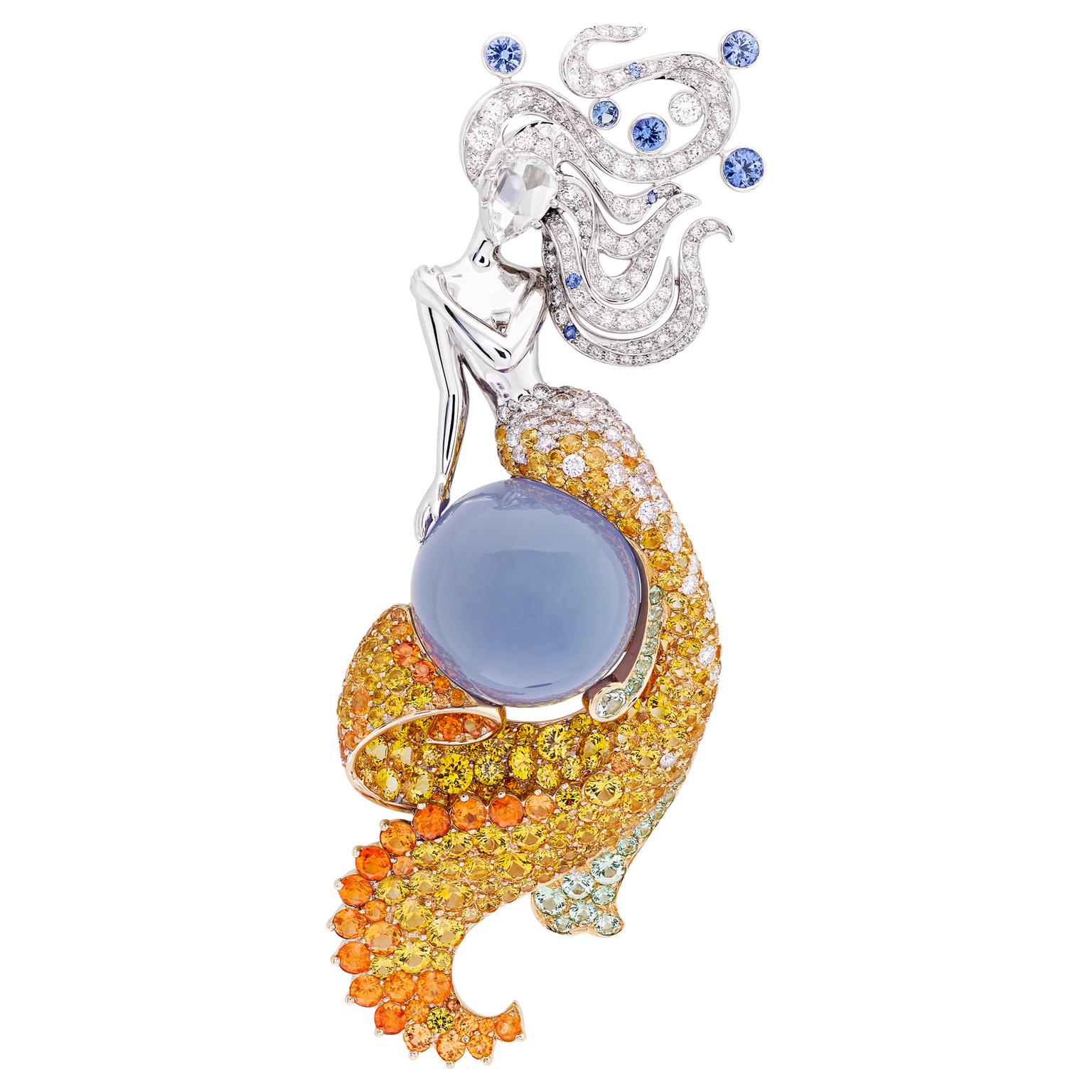 Seven Seas Fee des Mers chalcedony brooch Van Cleef Arpels The Jewellery Editor