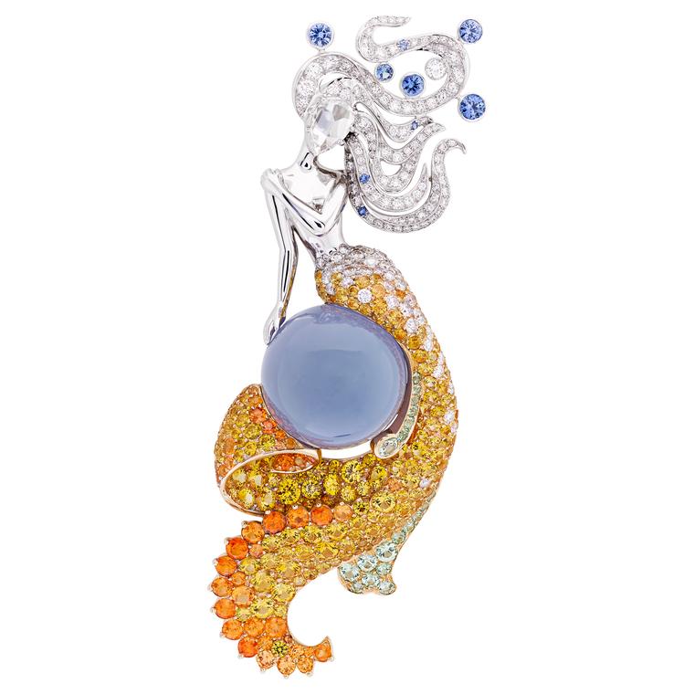 Seven Seas Fée des Mers chalcedony brooch