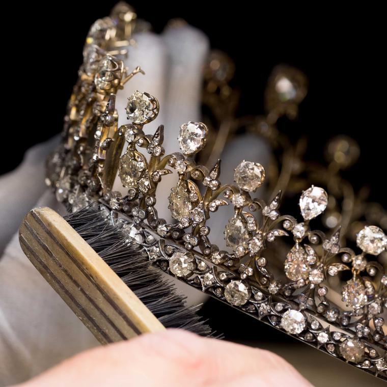 A-conservator-prepares-the-spectacular-Fife-tiara