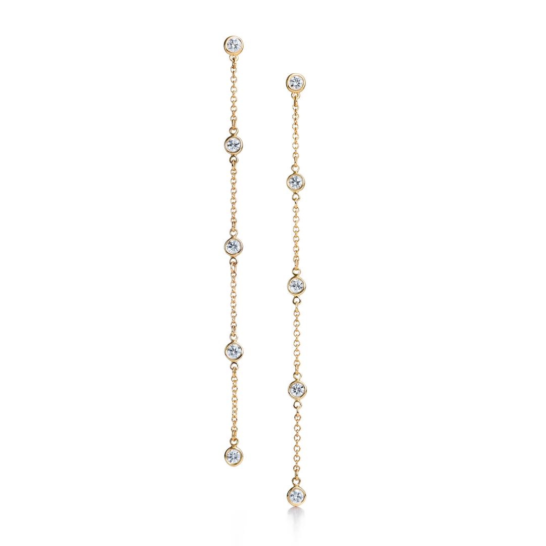 Elsa Peretti Diamonds by the Yard drop earrings | Tiffany & Co. | The ...