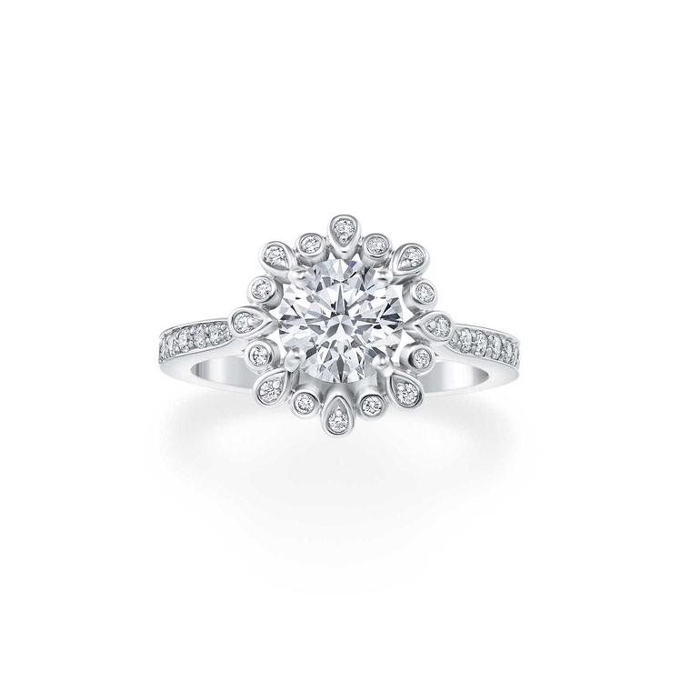 Harry Winston Blossom engagement ring