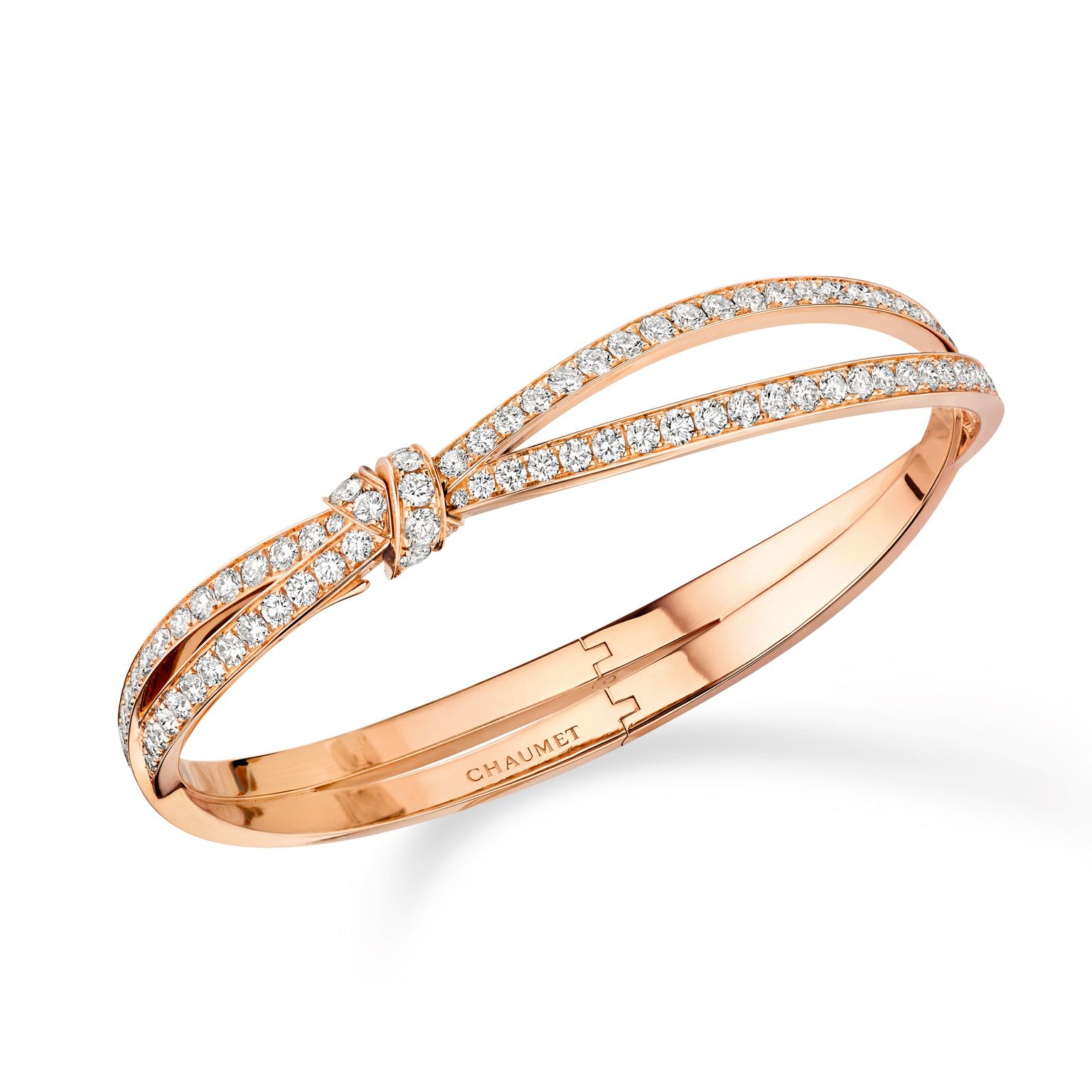 Chaumet Séduction rose gold bracelet with diamonds