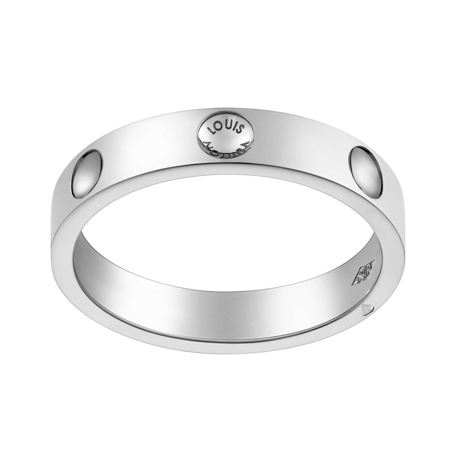 Louis Vuitton Empreinte Alliance ring in platinum