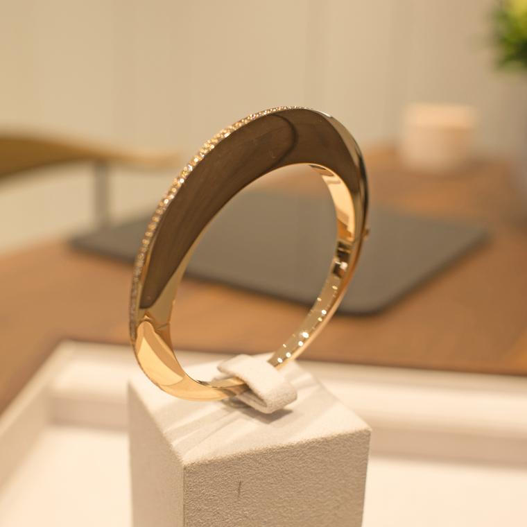 Georg Jensen Dune bangle with cinnamon diamonds