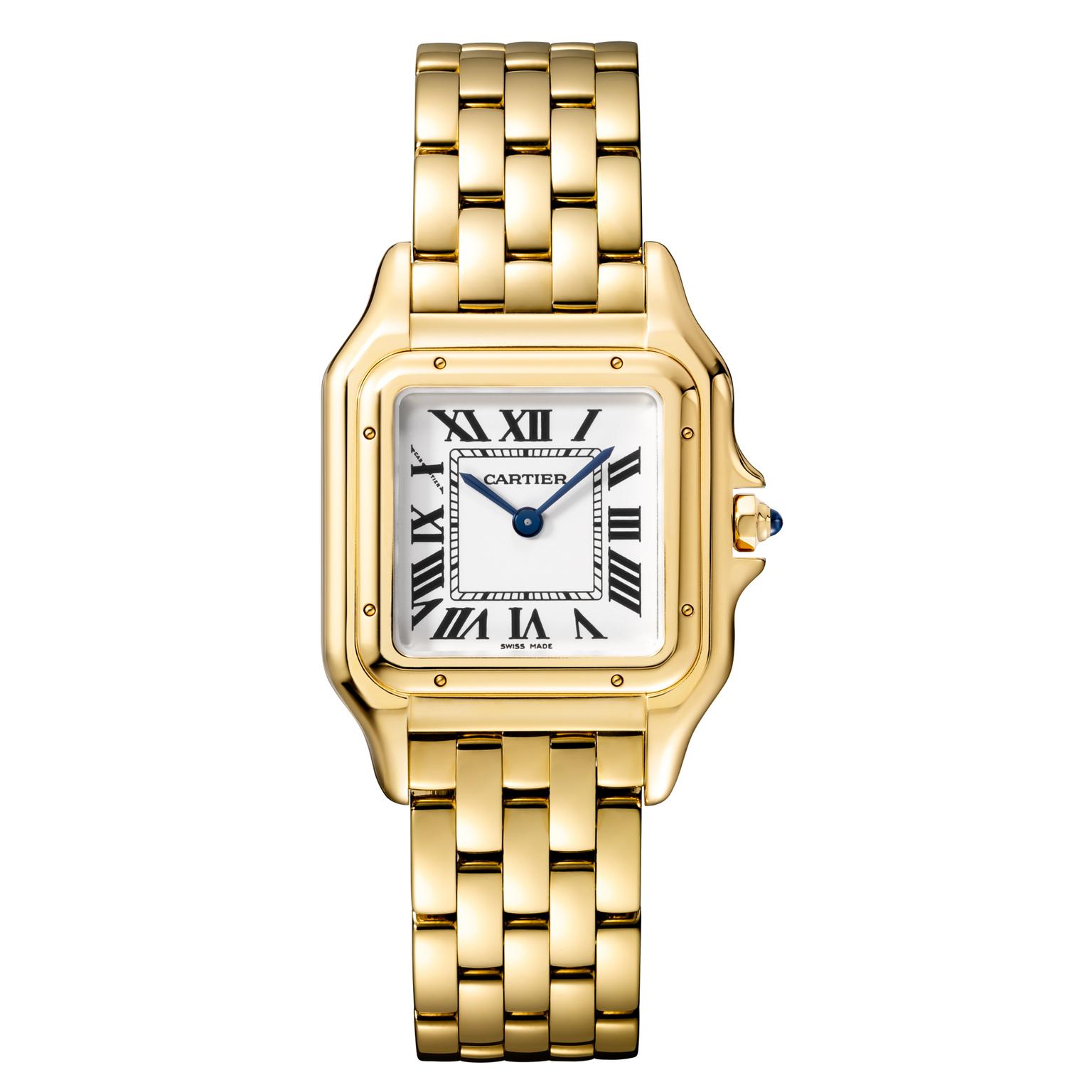 Medium size Panthère de Cartier watch in yellow gold 