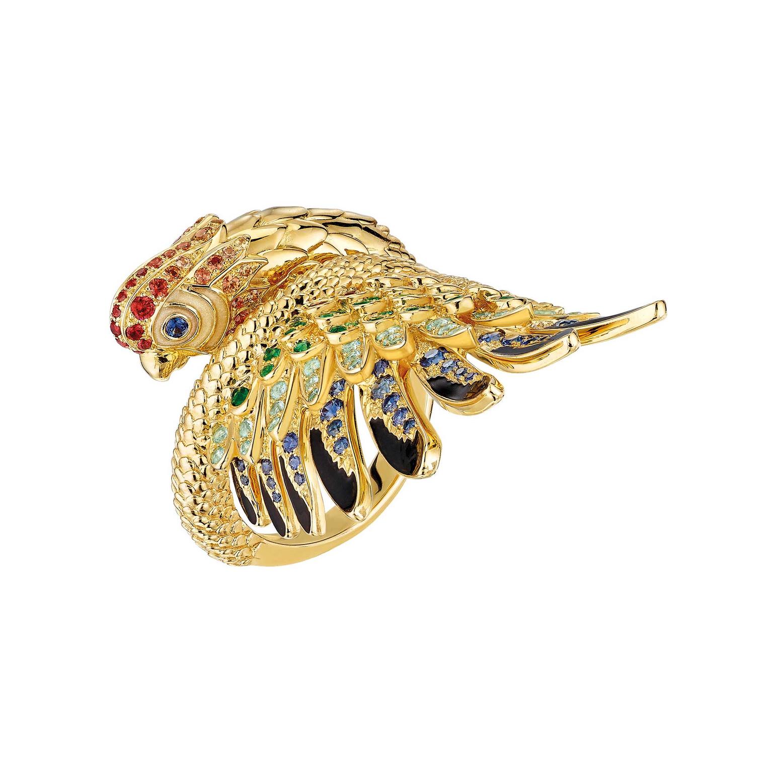 Lalique Perroquet parrot ring