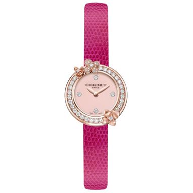 Hortensia Eden rose gold watch with pink opal dial | Chaumet | The ...