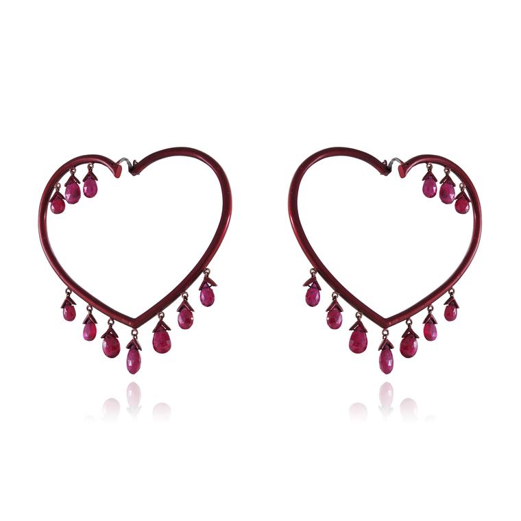 Lydia Courteille Scarlett Empress ruby earrings
